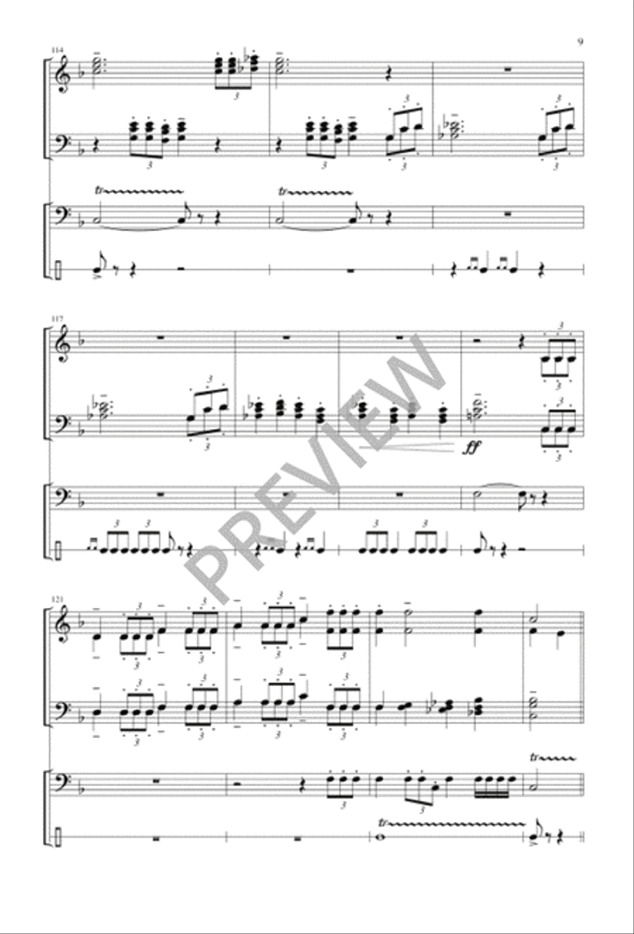 Fanfare and Processional 4-Part scores gallery preview page 8