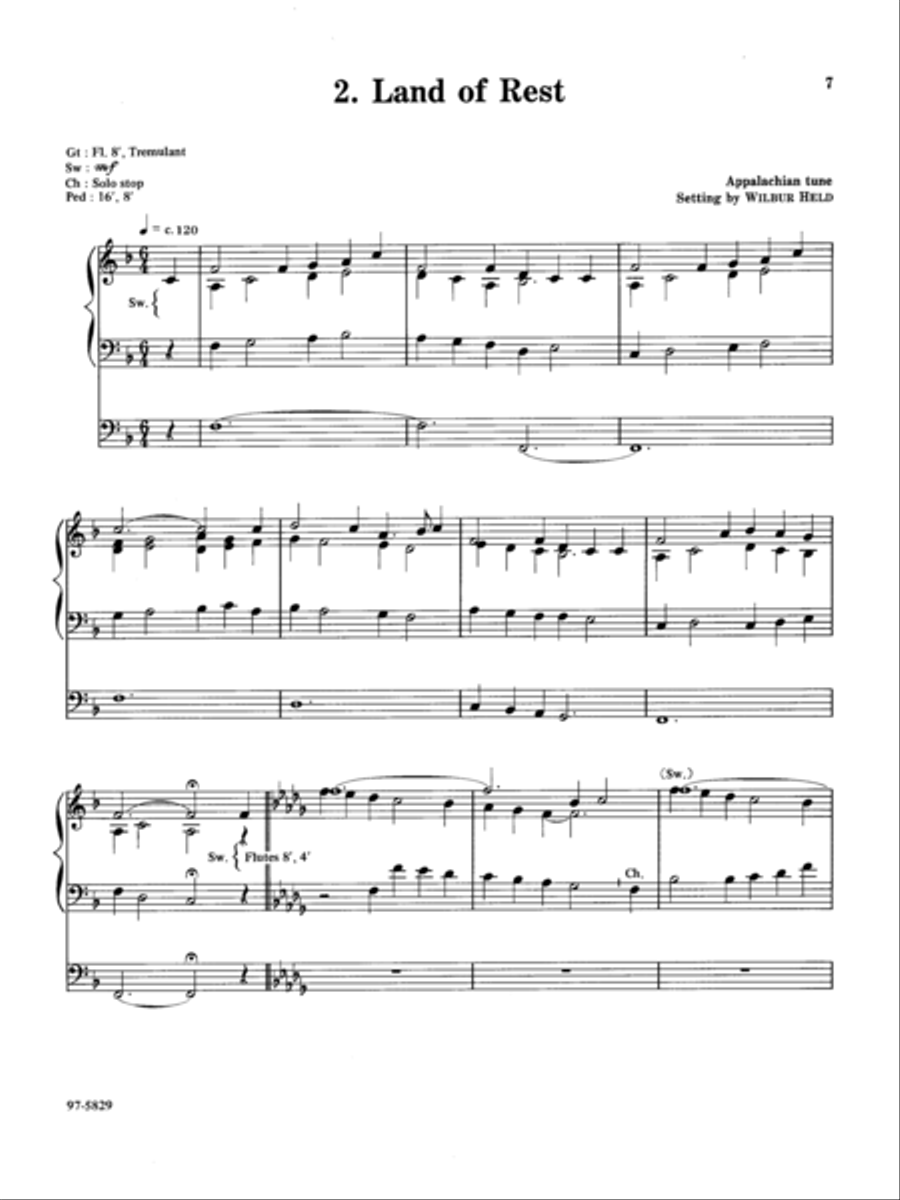 Seven Settings of American Folk Hymns Organ scores gallery preview page 4