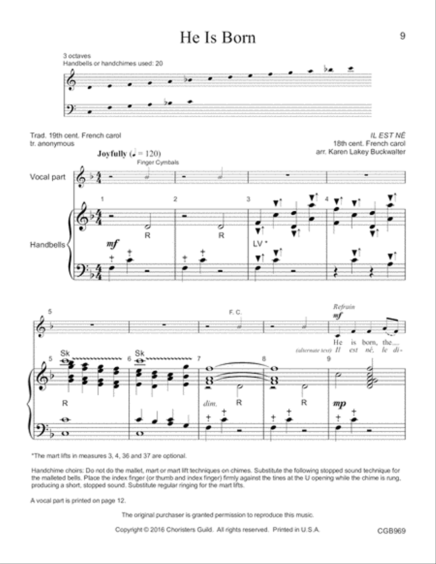 Ring and Sing the Seasons Handbell Choir scores gallery preview page 9