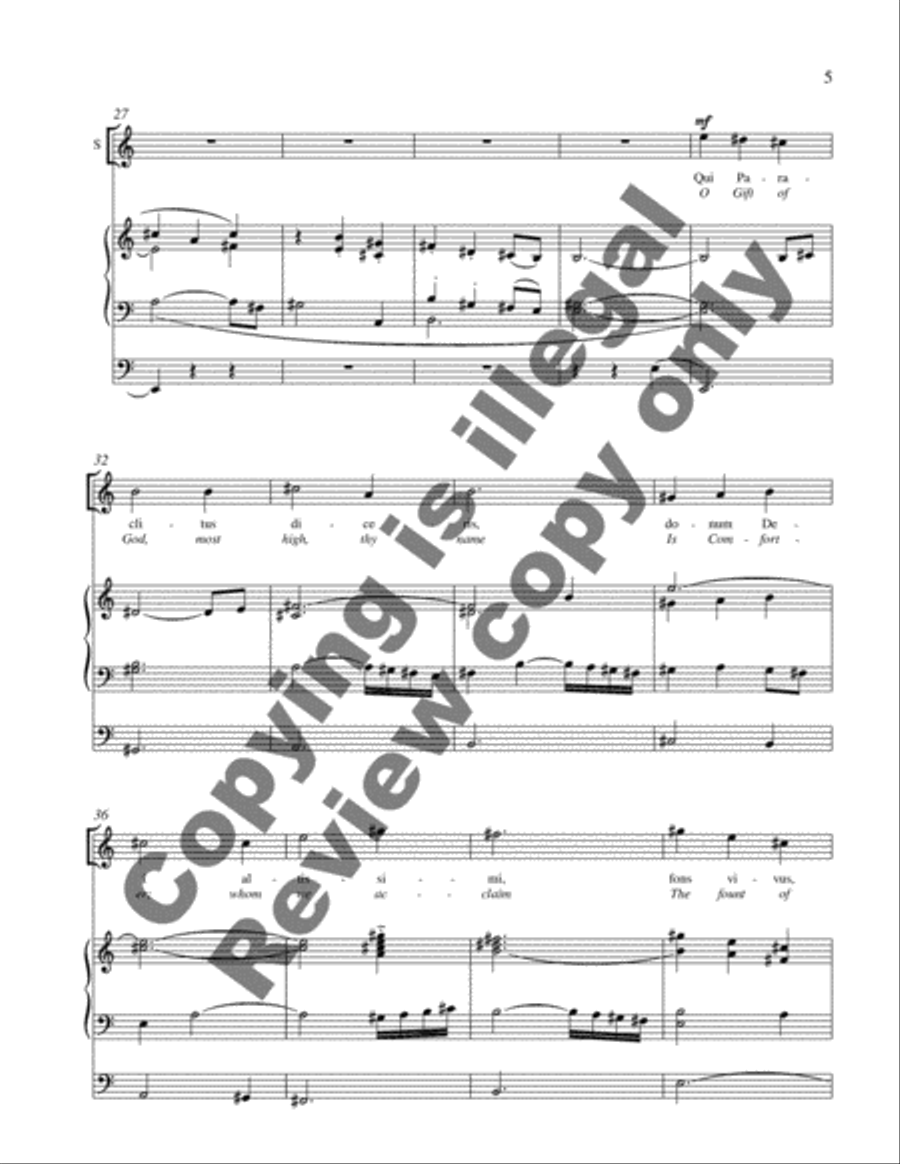 Veni, Creator Spiritus (Come, Creator Spirit) 4-Part scores gallery preview page 5