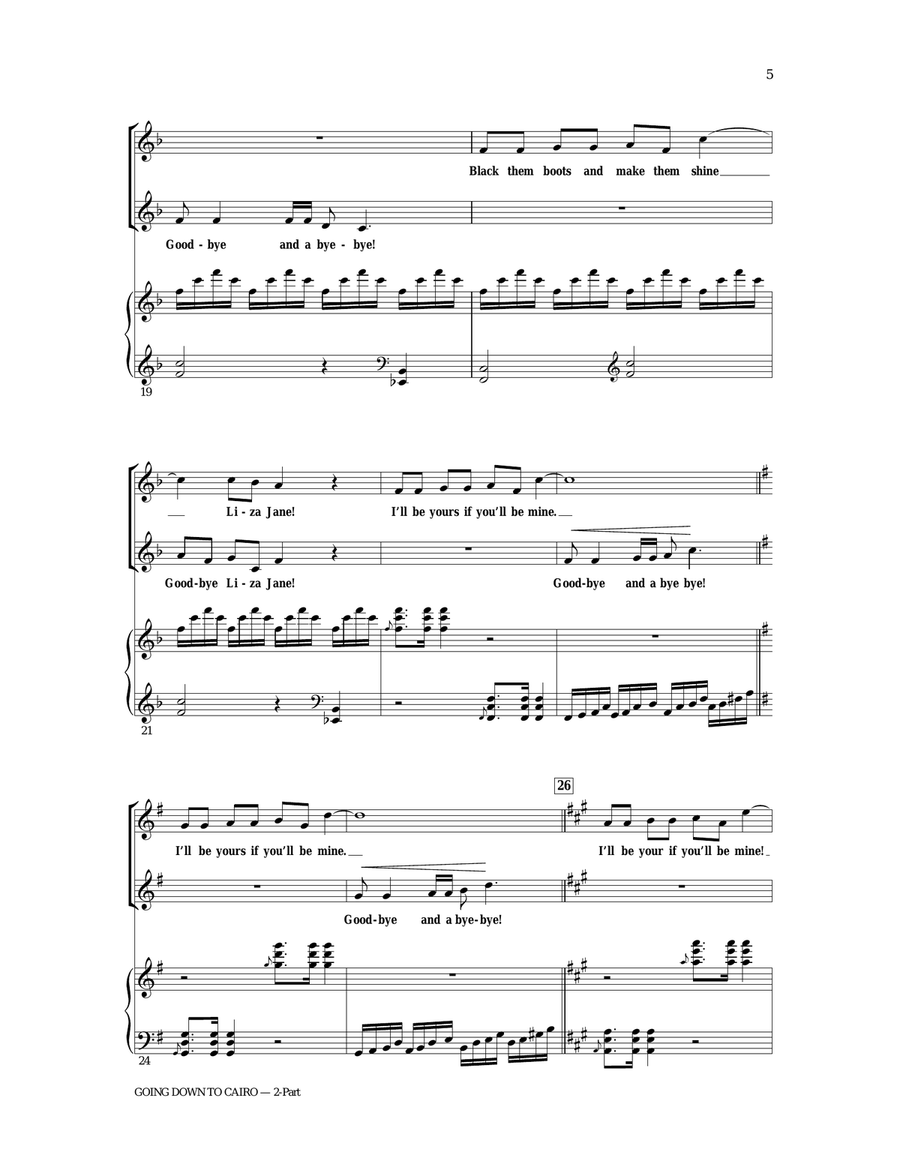 Going Down To Cairo 2-Part scores gallery preview page 3