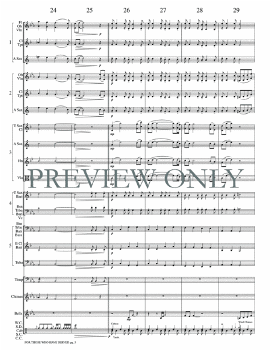 For Those Who Have Served Concert Band scores gallery preview page 8