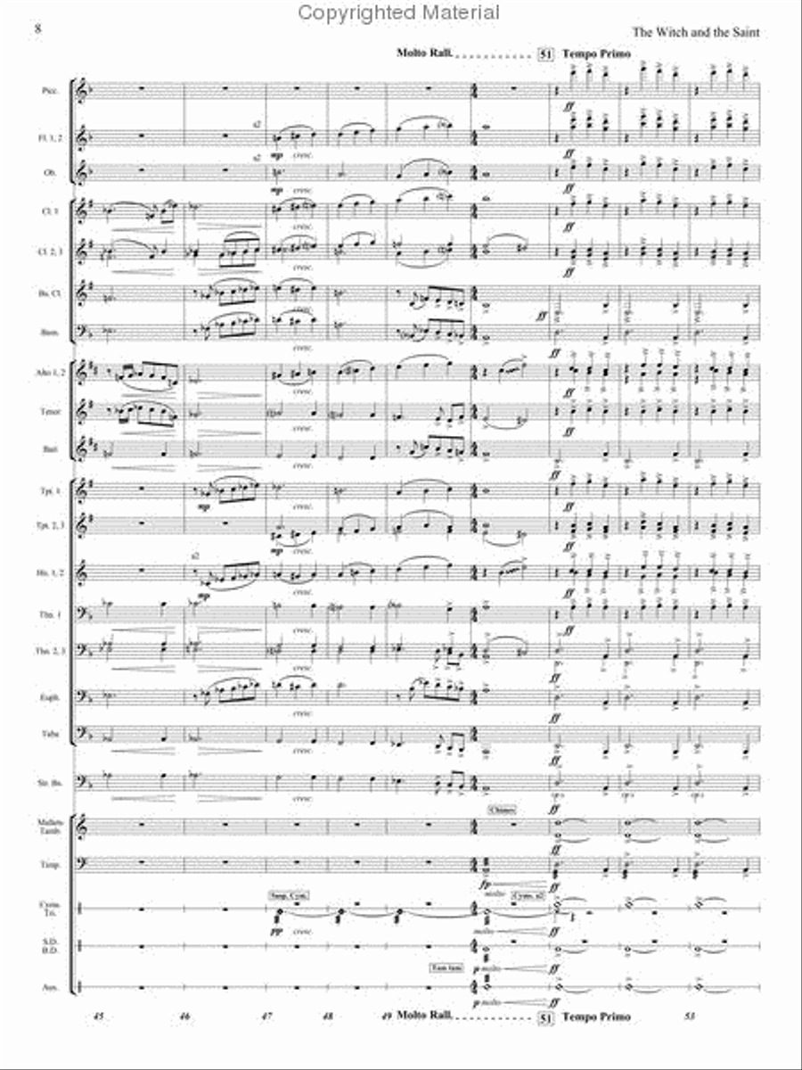 The Witch and The Saint Concert Band scores gallery preview page 7