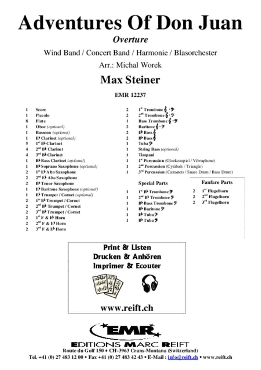 Adventures Of Don Juan Concert Band scores gallery preview page 2