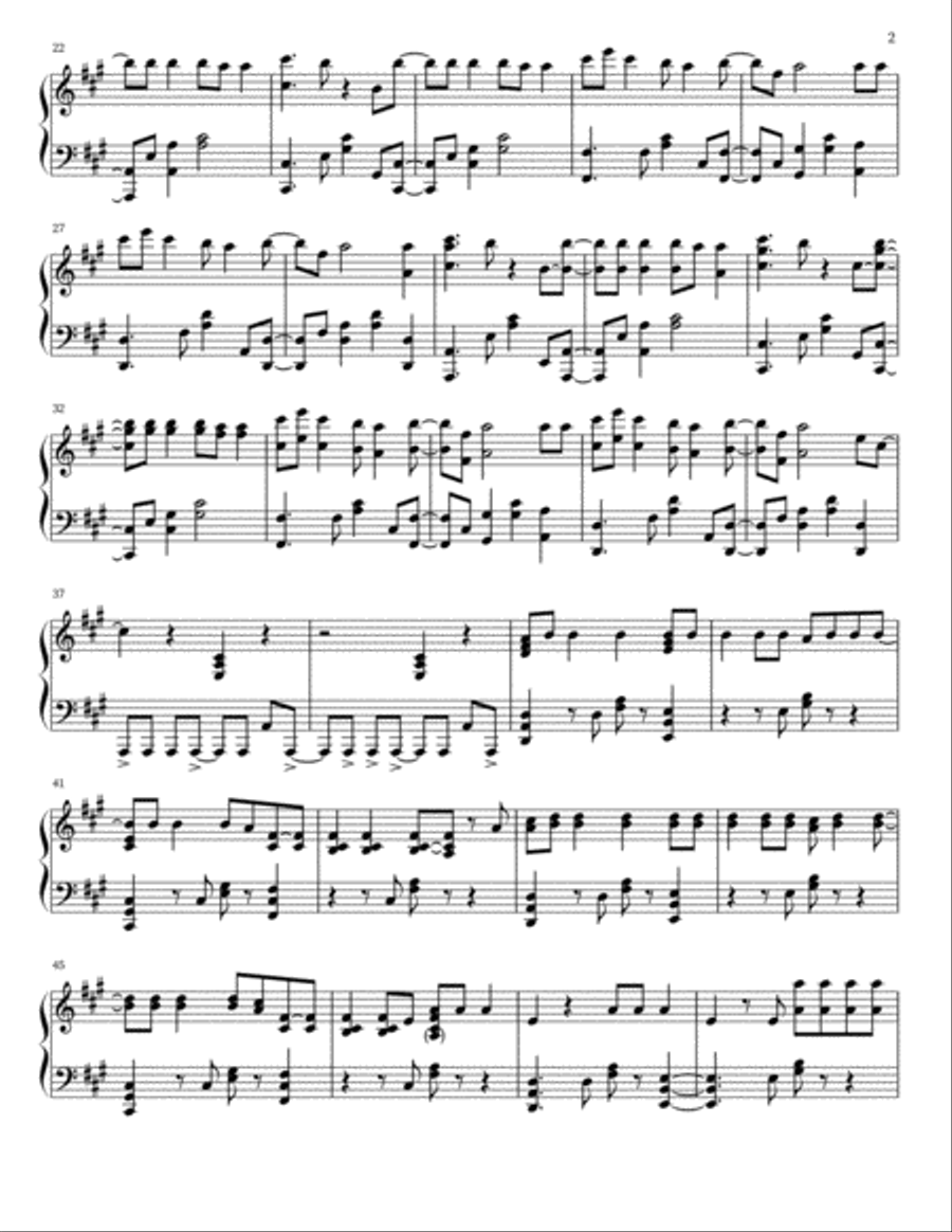 Cruel Summer Piano Solo scores gallery preview page 2