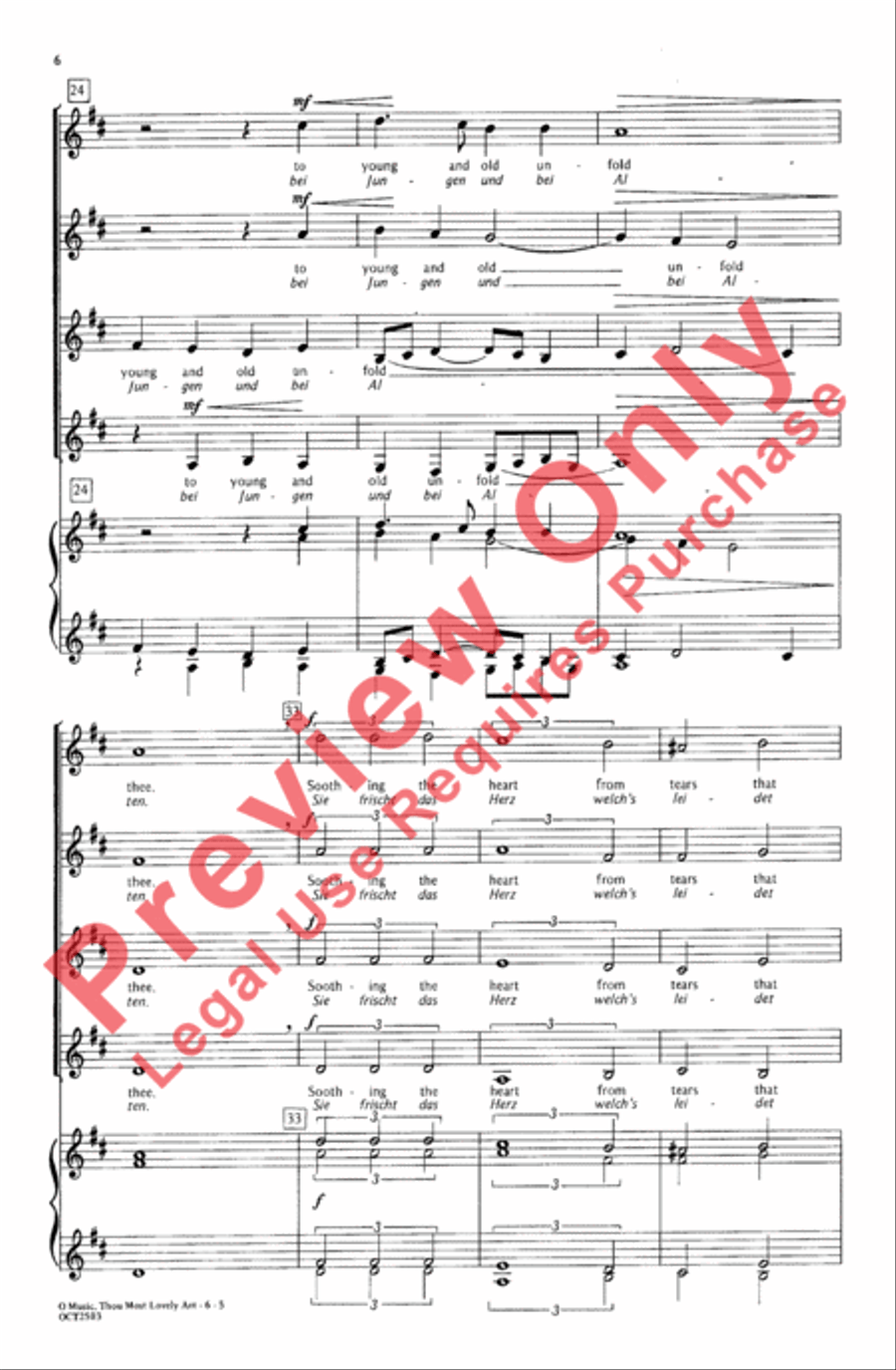 O Music, Thou Most Lovely Art Women's Choir scores gallery preview page 6