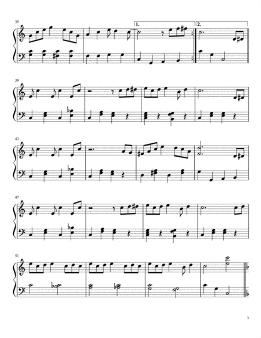 Entertainer Full Version Simplified Piano Solo scores gallery preview page 3