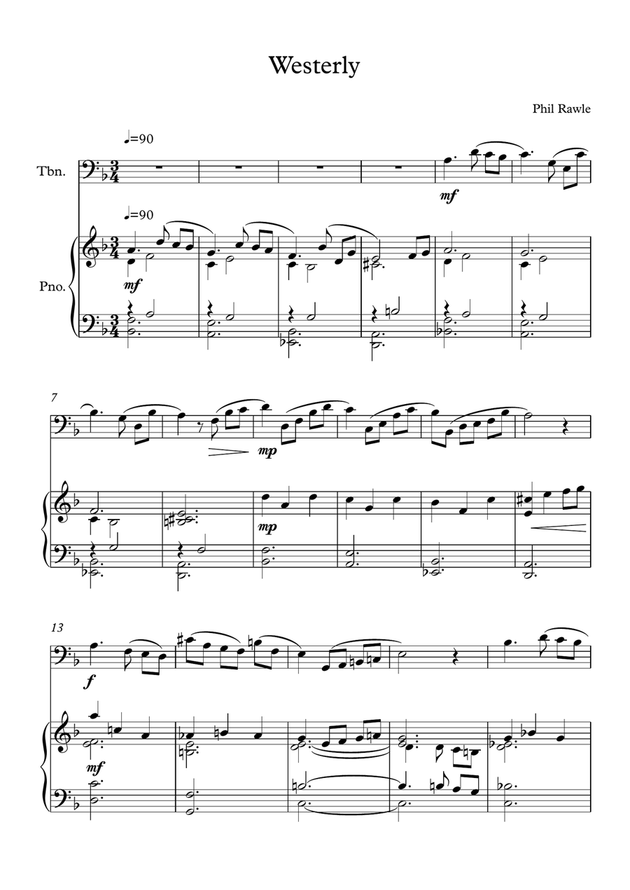 Book cover for Westerly - Trombone Solo