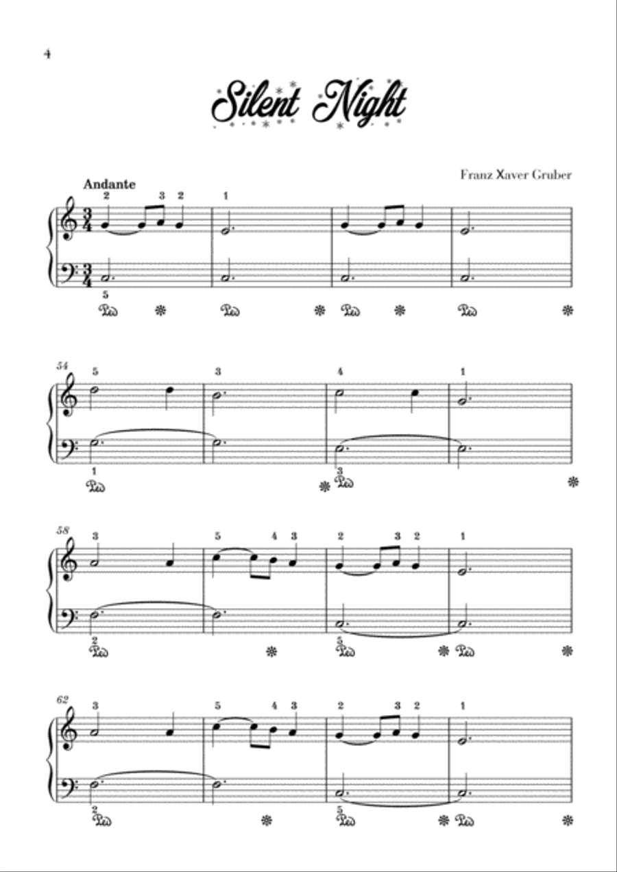 10 Easy Christmas Carols for Piano Beginners (Music for Children) Easy Piano scores gallery preview page 6