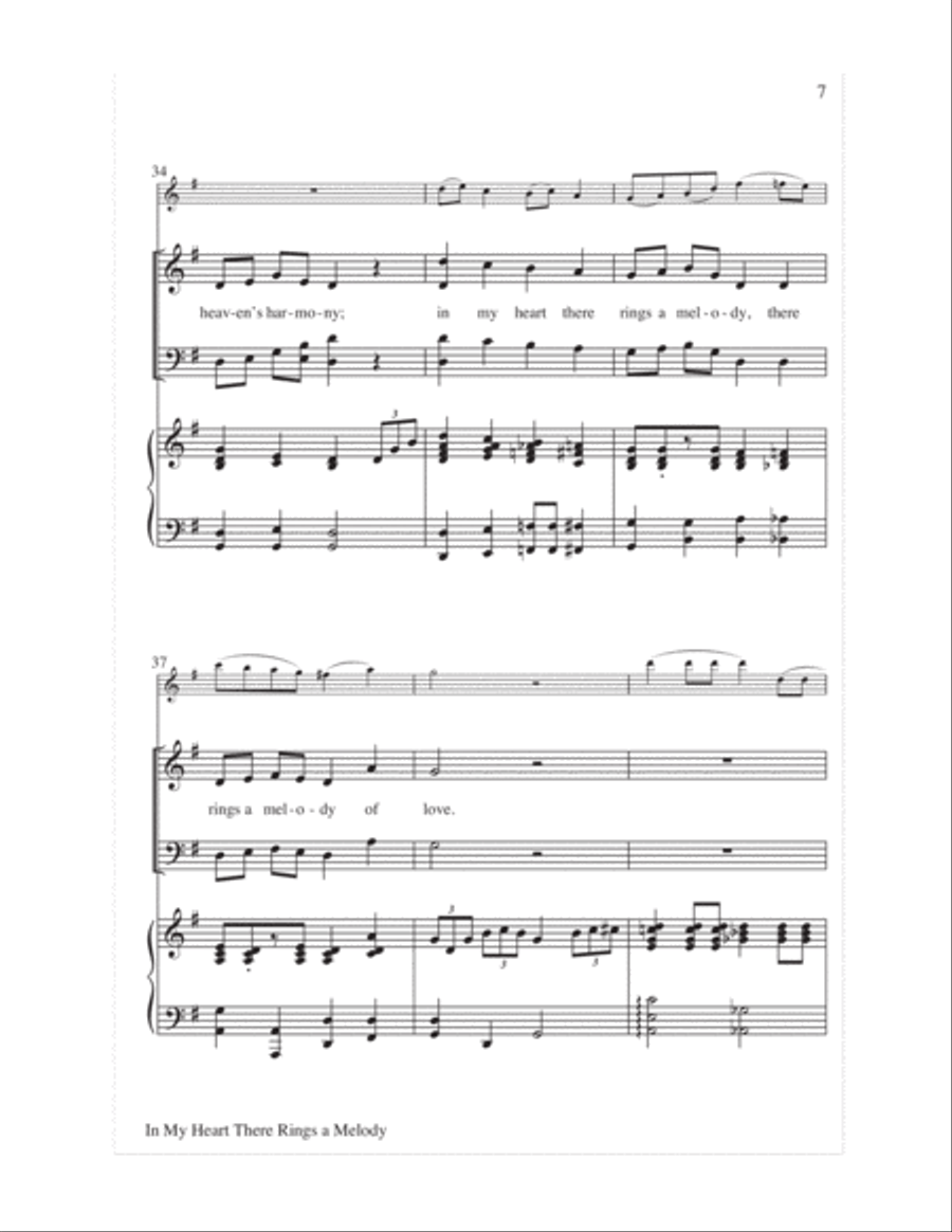 In My Heart There Rings a Melody 4-Part scores gallery preview page 8