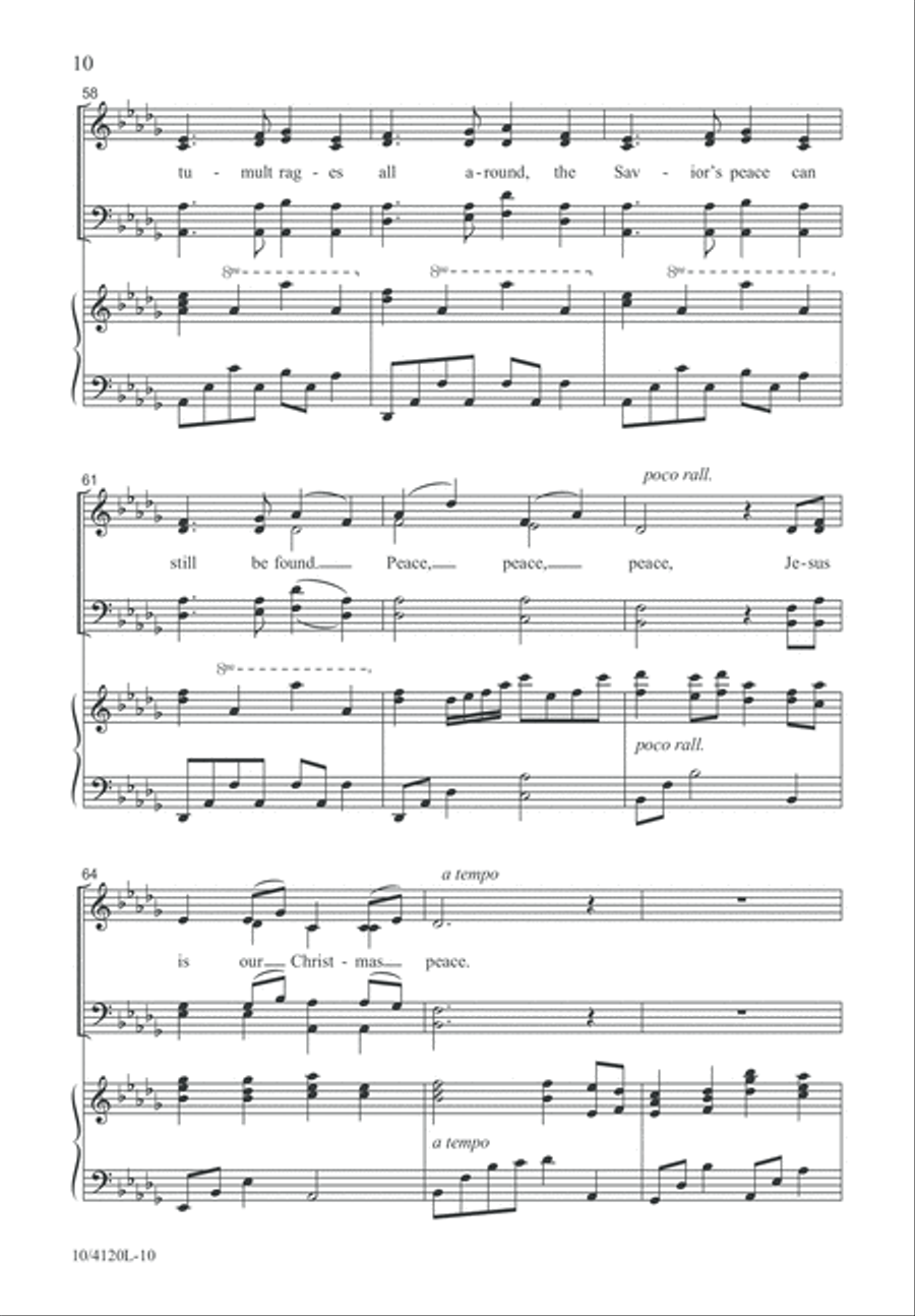 Jesus Is Our Christmas Peace 4-Part scores gallery preview page 10