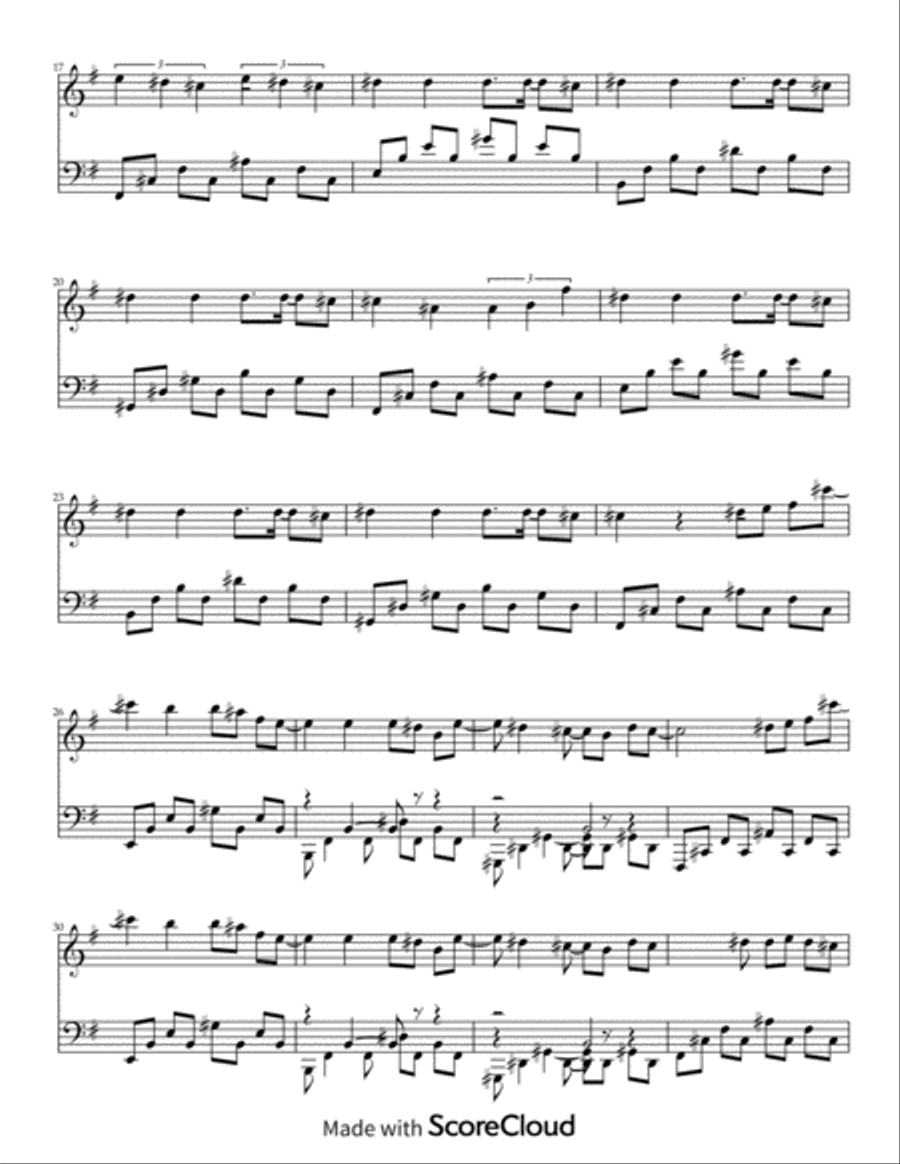 Payphone Piano Solo scores gallery preview page 2