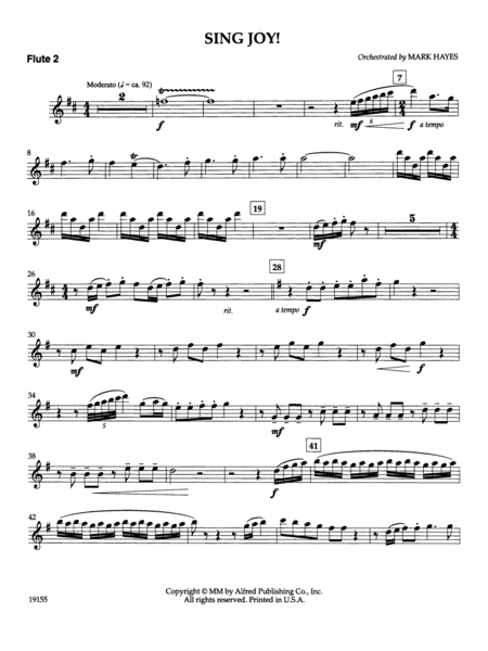 Sing Joy!: 2nd Flute