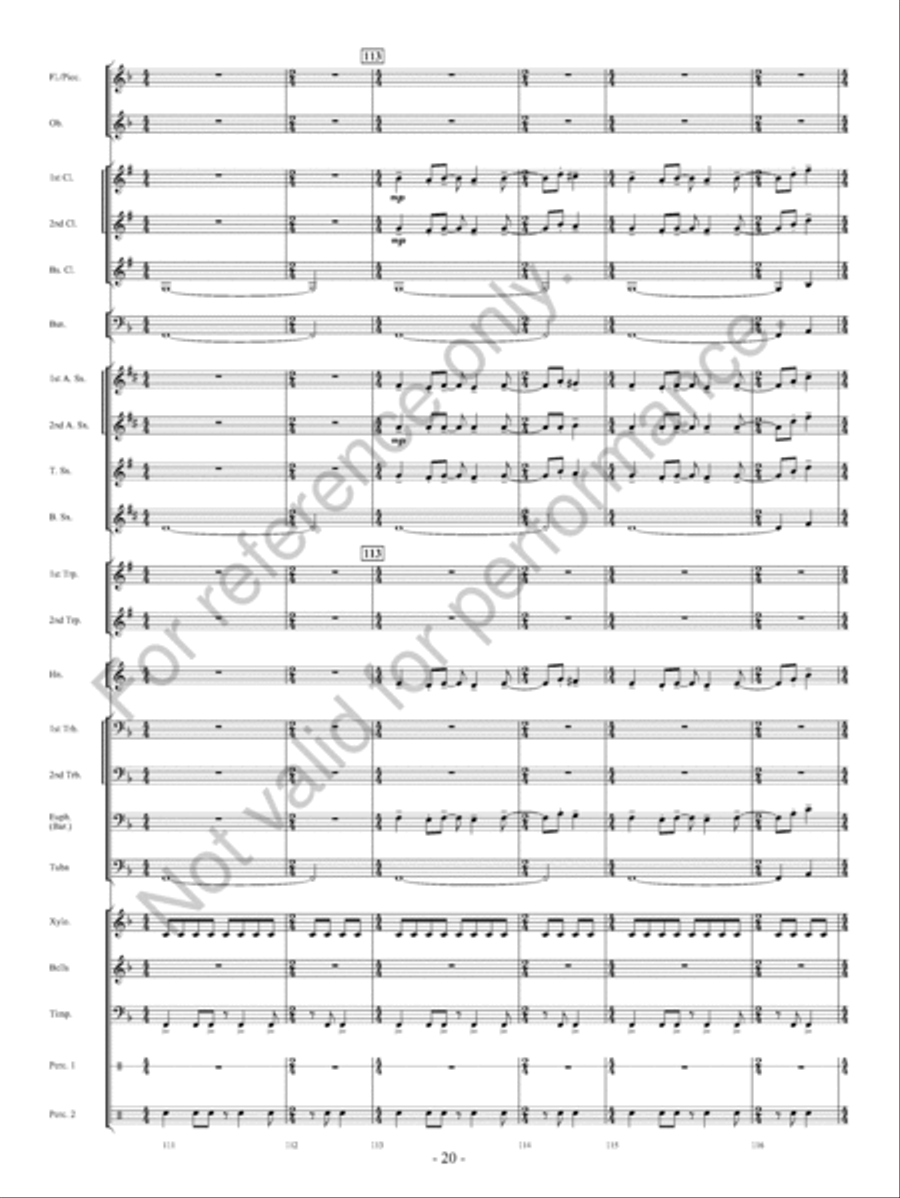 On The Banks… Concert Band scores gallery preview page 21