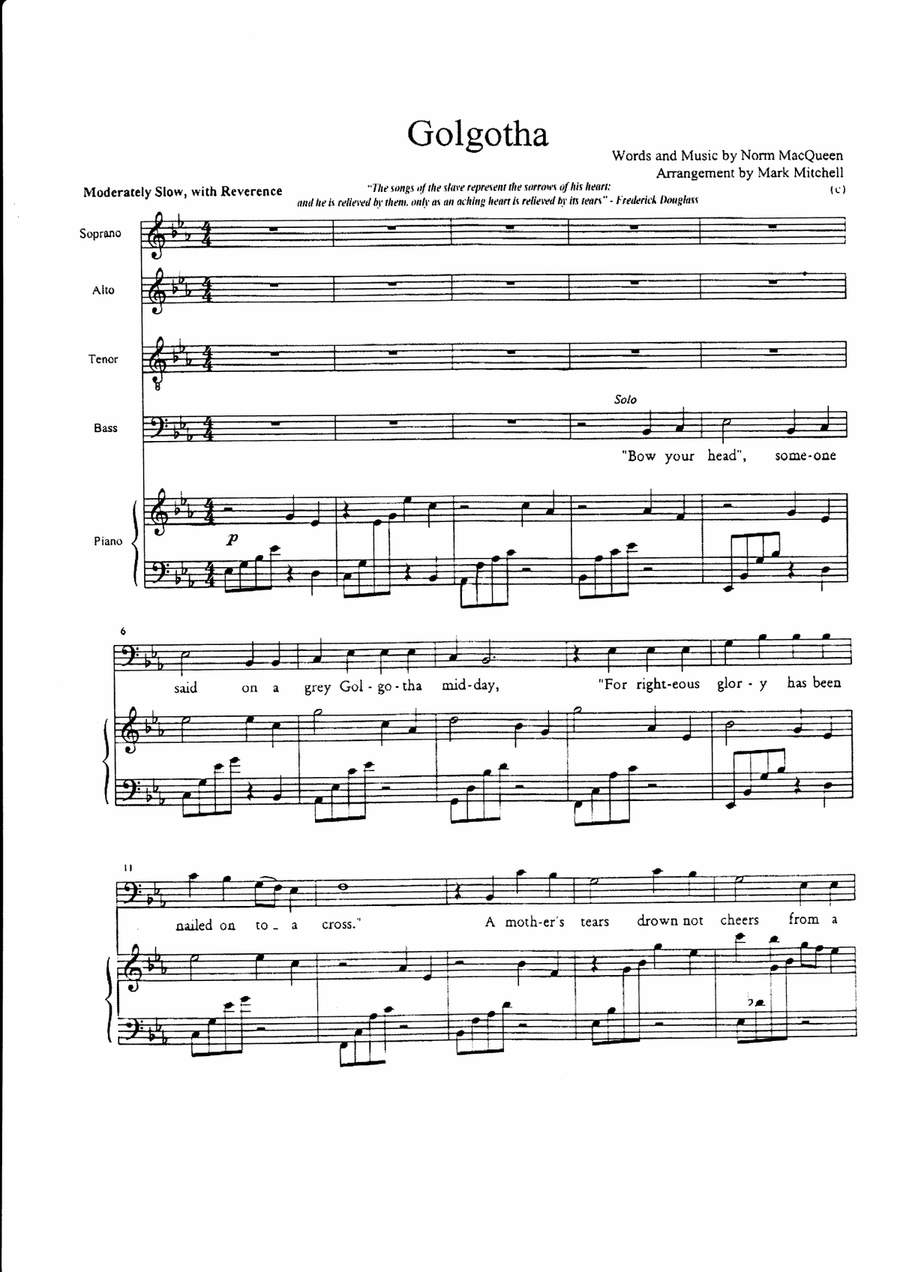 Golgotha 4-Part scores gallery preview page 1