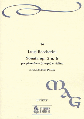 Book cover for Sonata Op. 5 No. 6 for Piano (Harp) and Violin