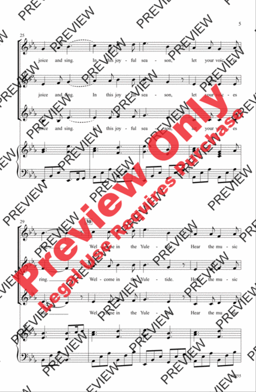 A Winter Noel Women's Choir scores gallery preview page 5