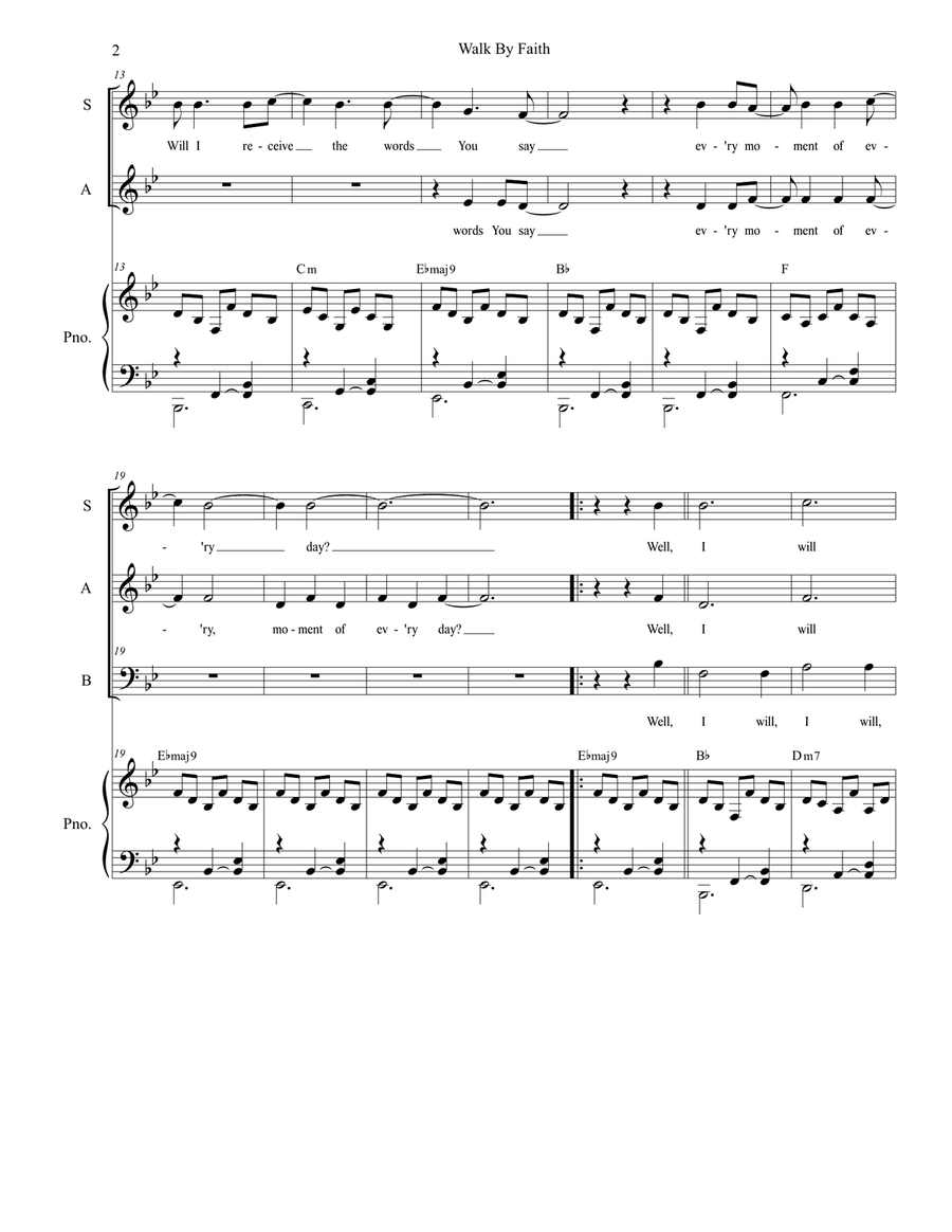 Walk By Faith 3-Part scores gallery preview page 2