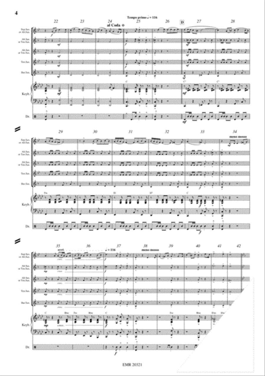 La Virgen De La Macarena Saxophone Quintet scores gallery preview page 4