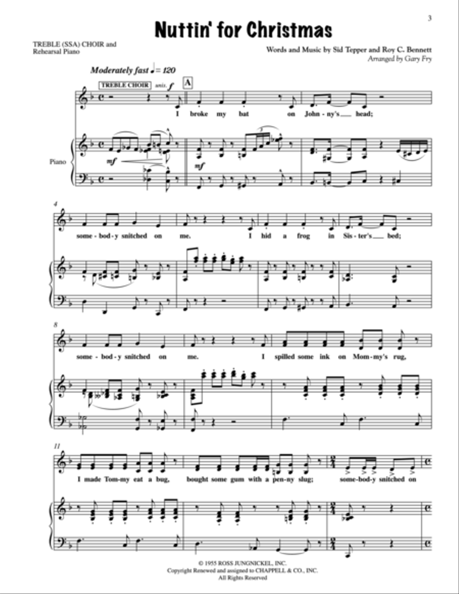Nuttin' for Christmas Women's Choir scores gallery preview page 11