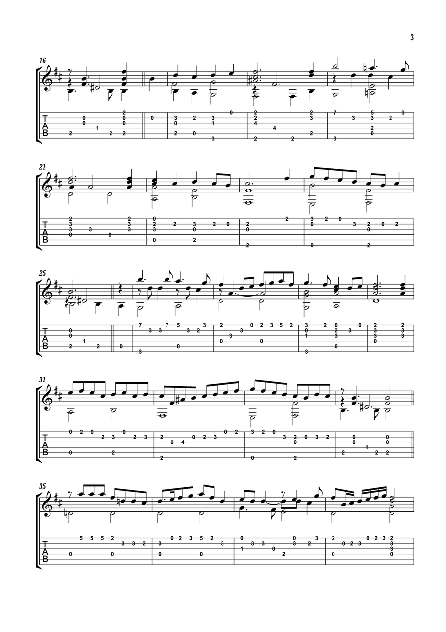 Sir John Smith, His Almain Classical Guitar scores gallery preview page 3