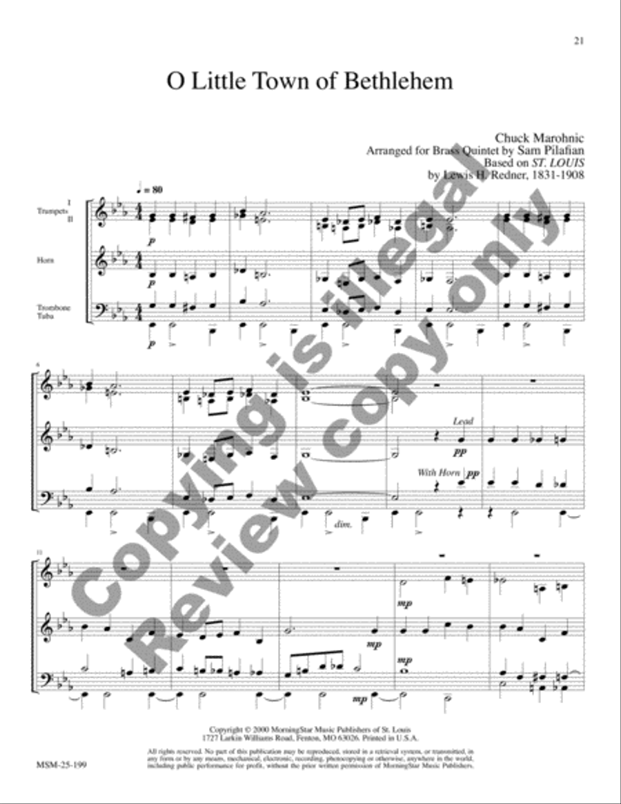 Christmas Jazz for Brass Quintet, Set 2 Brass Quintet scores gallery preview page 22