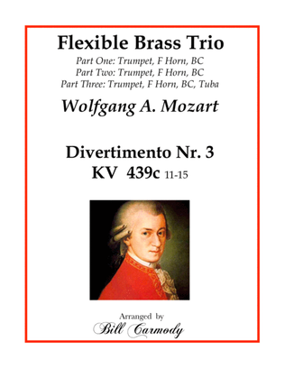 Book cover for Mozart Divertimento Nr. 3 (K. 439b) Flexible Brass Trio