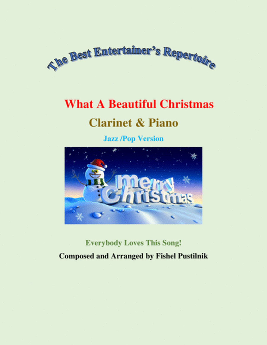"What A Beautiful Christmas"-Piano Background for Clariet and Piano image number null
