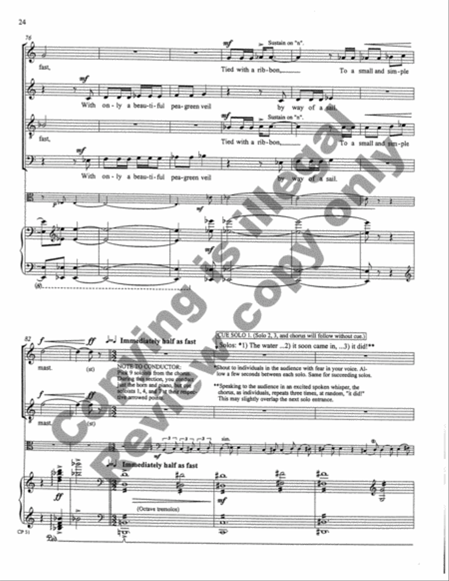 A Song, A Prayer, A Voyage 4-Part scores gallery preview page 53