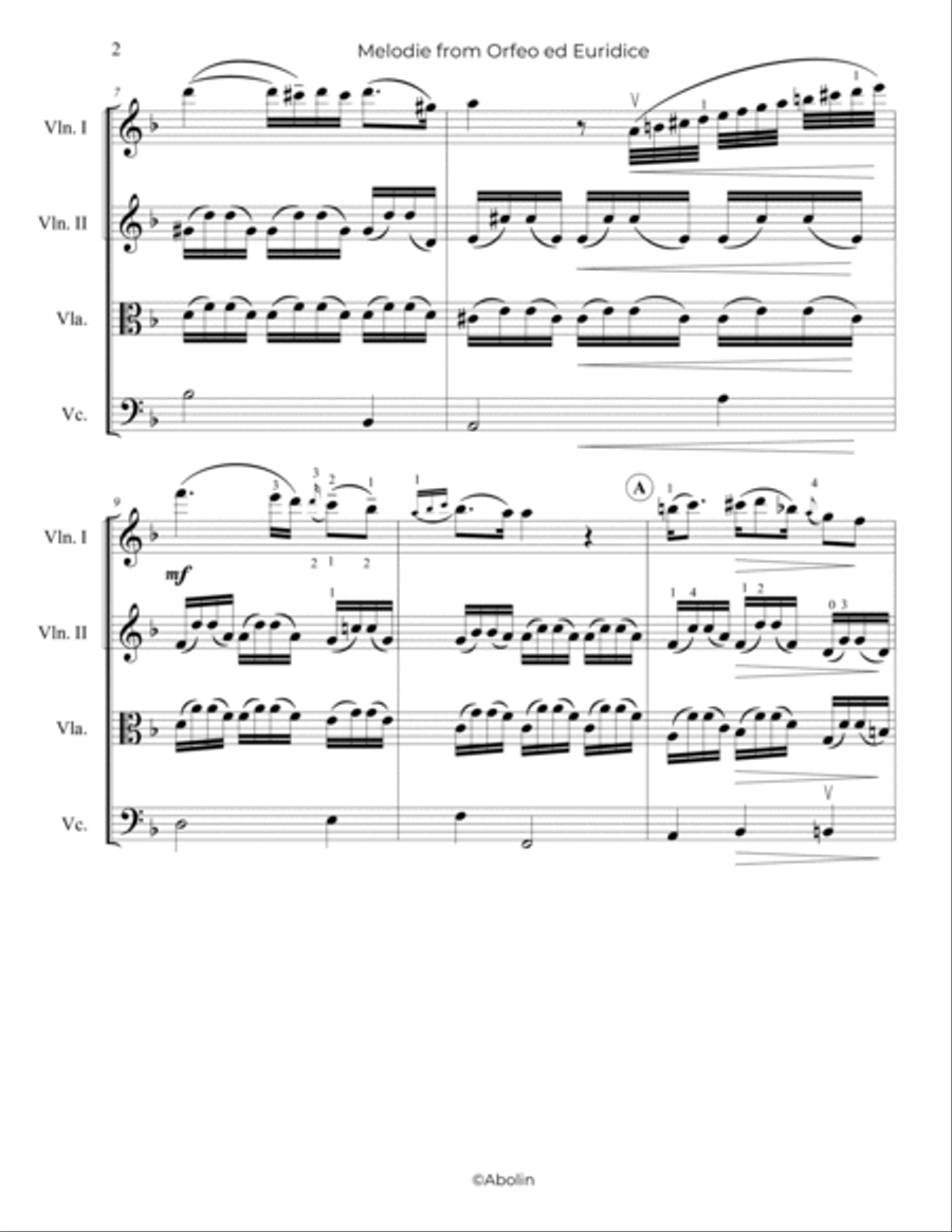 Gluck: Melodie from 