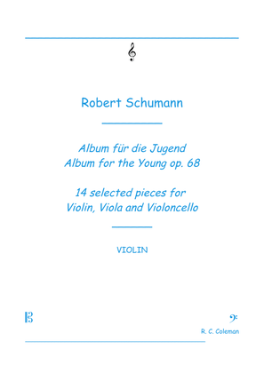 Book cover for Robert Schumann Albun for the Young op. 68 35 selected pieces for string trio