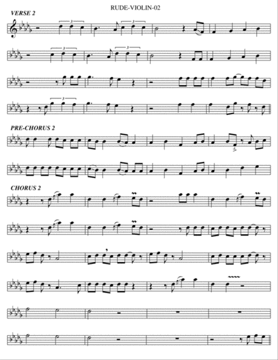 Rude Violin Solo scores gallery preview page 2