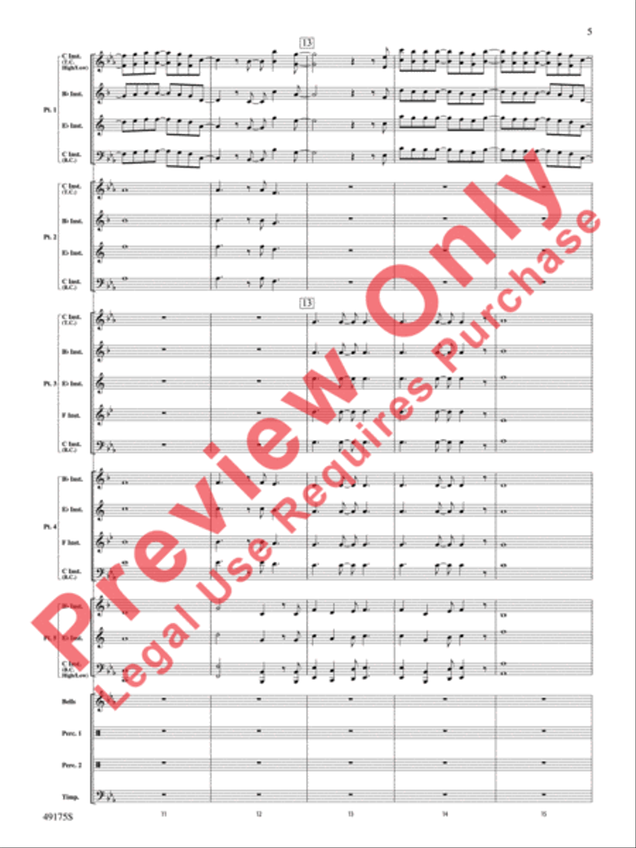 You'll Be Back Concert Band scores gallery preview page 6