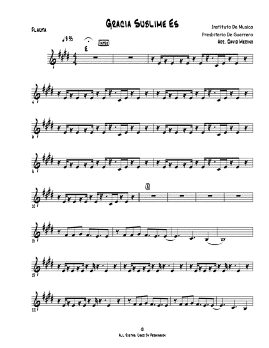 Gracia Sublime Es Gracia Sublime Es Flute scores gallery preview page 1