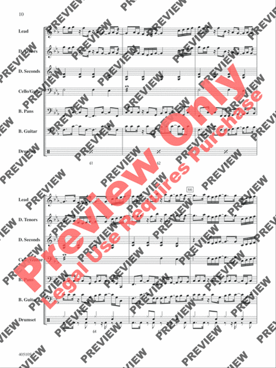 Europa (Earth's Cry Heaven's Smile) Steel Drum Band scores gallery preview page 27