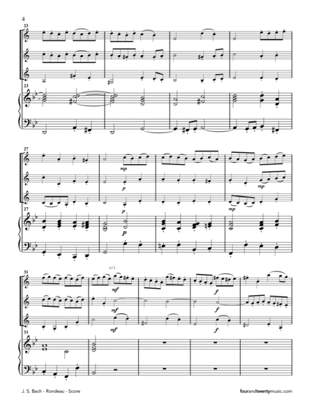Rondeau (from Suite no 2) for 3 clarinets and piano image number null