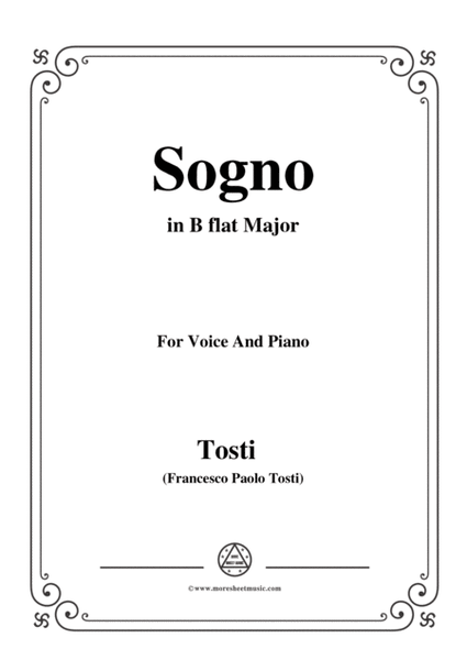 Tosti-Sogno in B flat Major,for voice and piano image number null