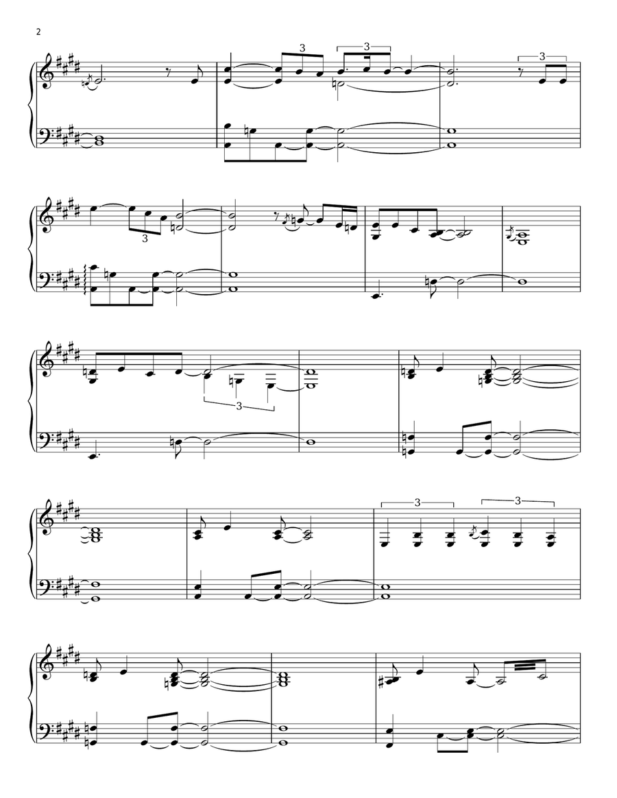 Dying Ship/Naked Mal Piano Solo scores gallery preview page 2