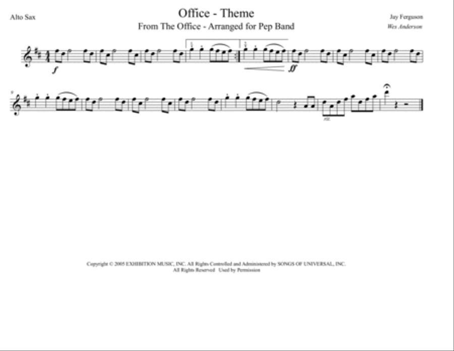 The Office - Theme Marching Band scores gallery preview page 5