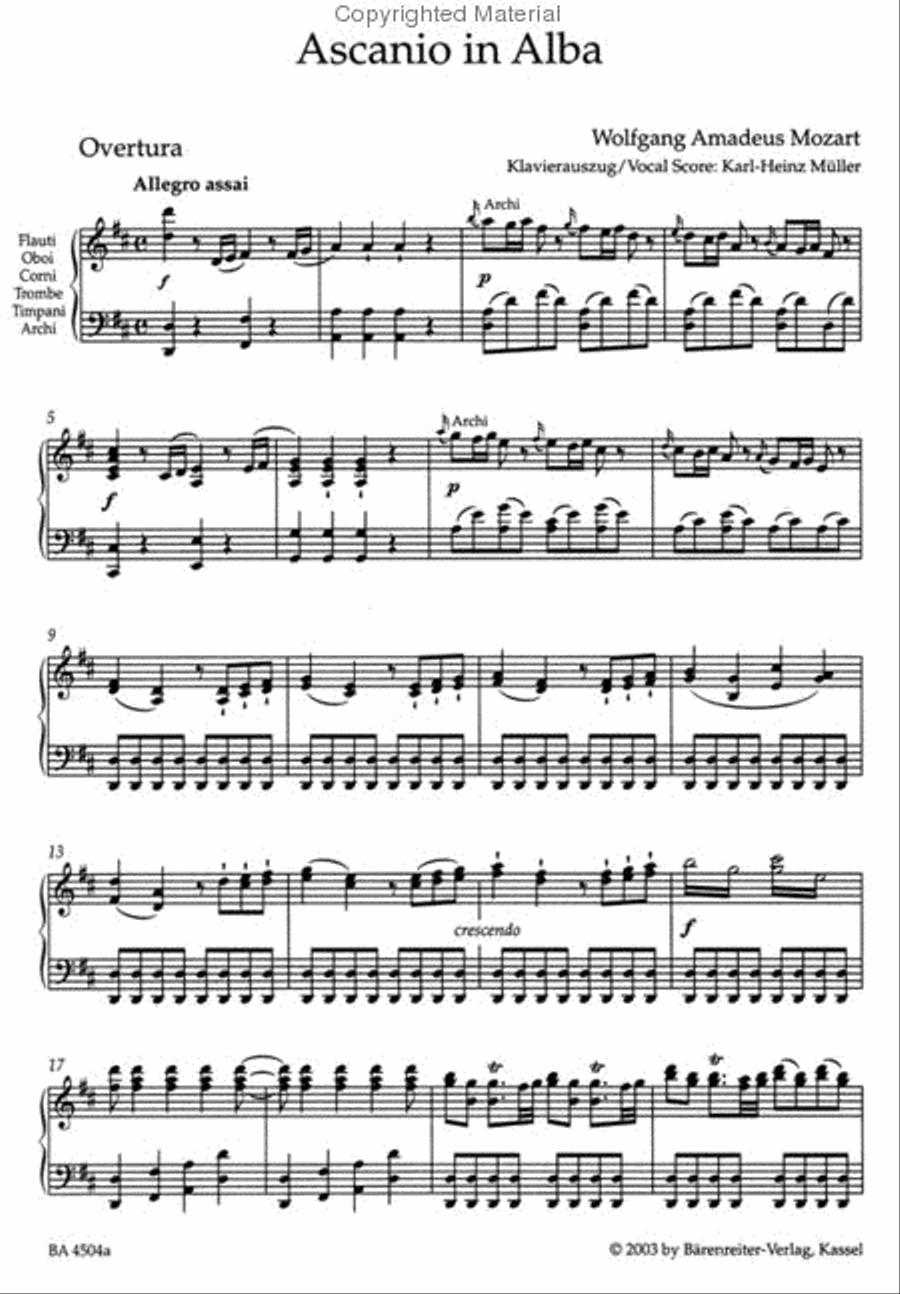 Ascanio in Alba, KV 111 Mixed Choir scores gallery preview page 2