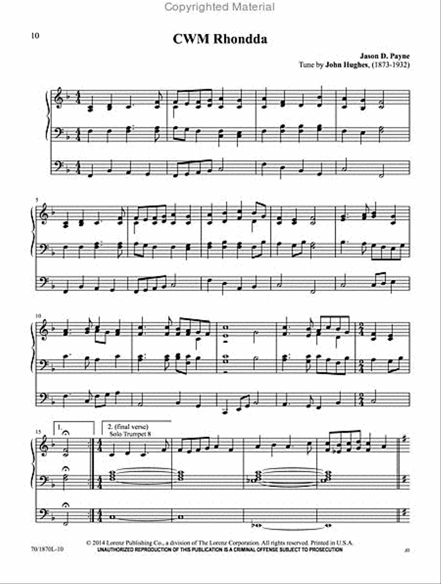 Festive Hymn Tune Harmonizations Organ Solo scores gallery preview page 3