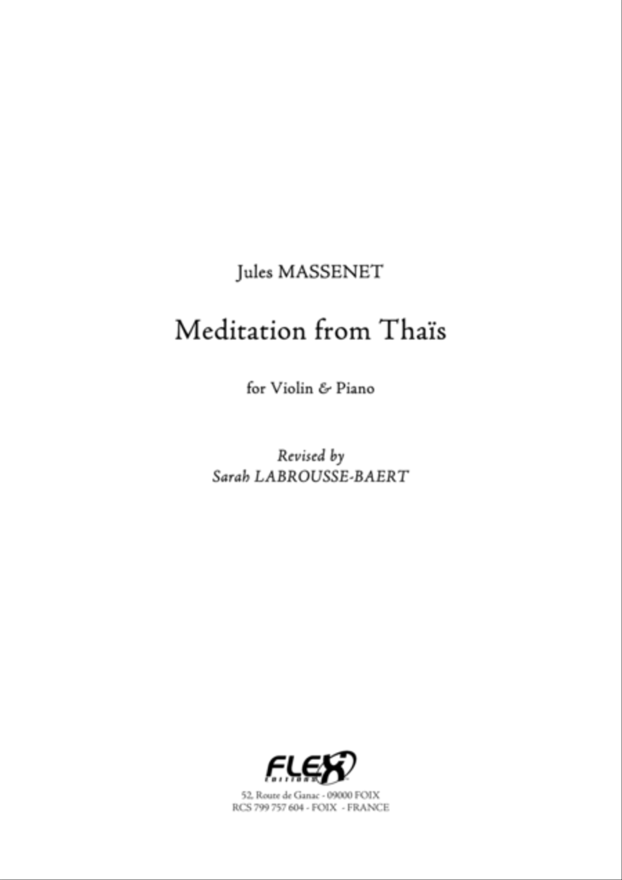 Meditation from Thais Violin Solo scores gallery preview page 1