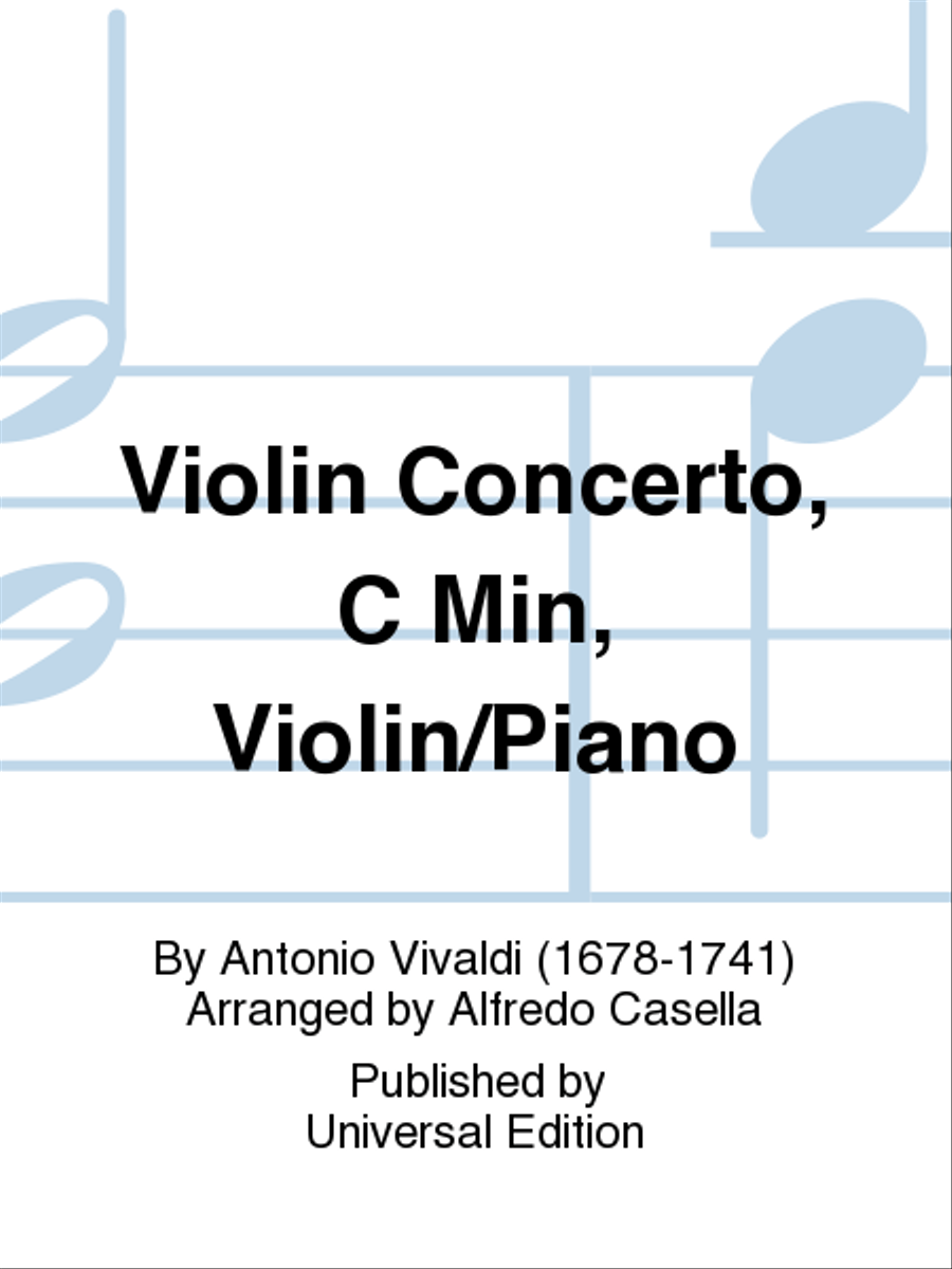 Violin Concerto, C Min, Vn/Pf Violin Solo scores gallery preview page 1