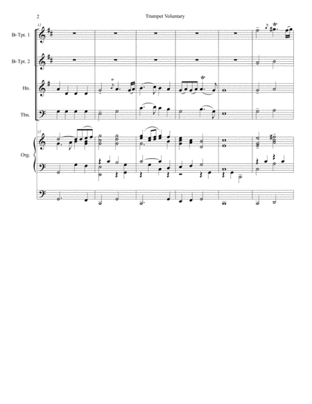 Trumpet Voluntary (for Brass Quartet - Organ Accompaniment) image number null