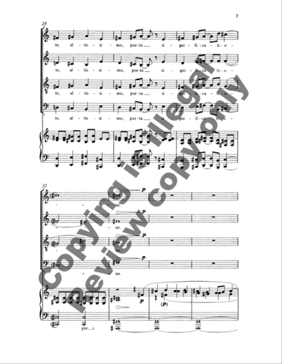 Laudato sie, mi signore from Canticle of the Sun 4-Part scores gallery preview page 12