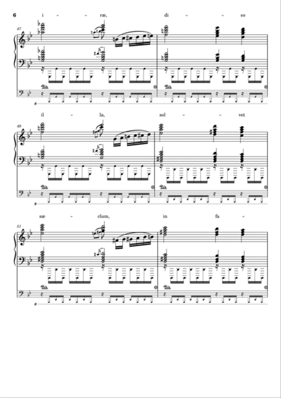 Verdi - Dies Irae et Tuba Mirum - Messa da Requiem - For Piano Solo Original Piano Solo scores gallery preview page 6