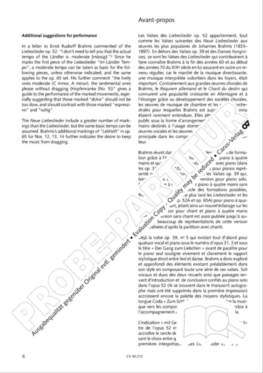 Neue Liebeslieder-Walzer, Op. 65 Choir scores gallery preview page 7