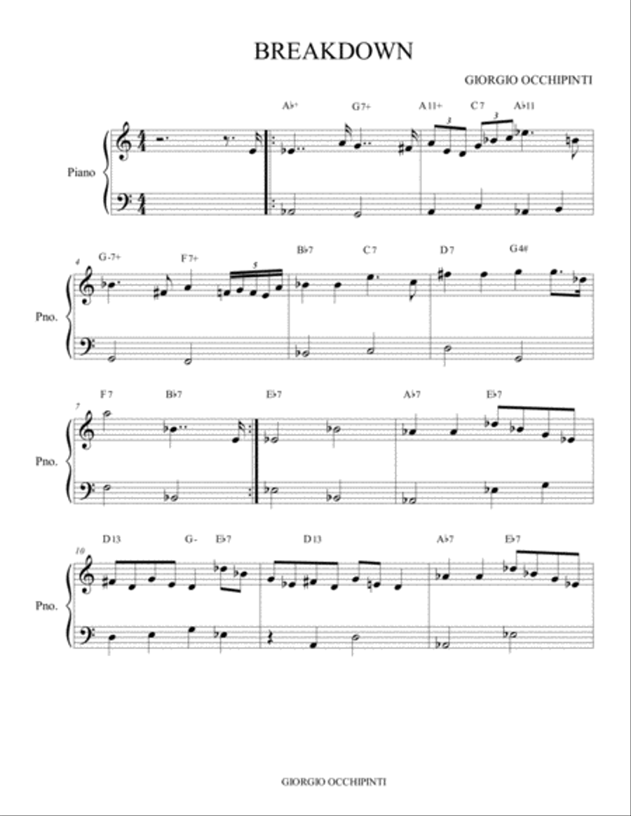 BREACKDOWN BREACKDOWN Jazz Ensemble scores gallery preview page 1