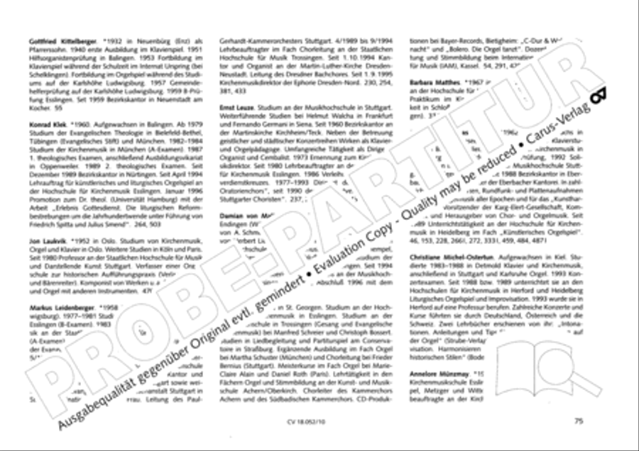 Esslinger Orgelbuch, Bd I-III Organ Solo scores gallery preview page 92