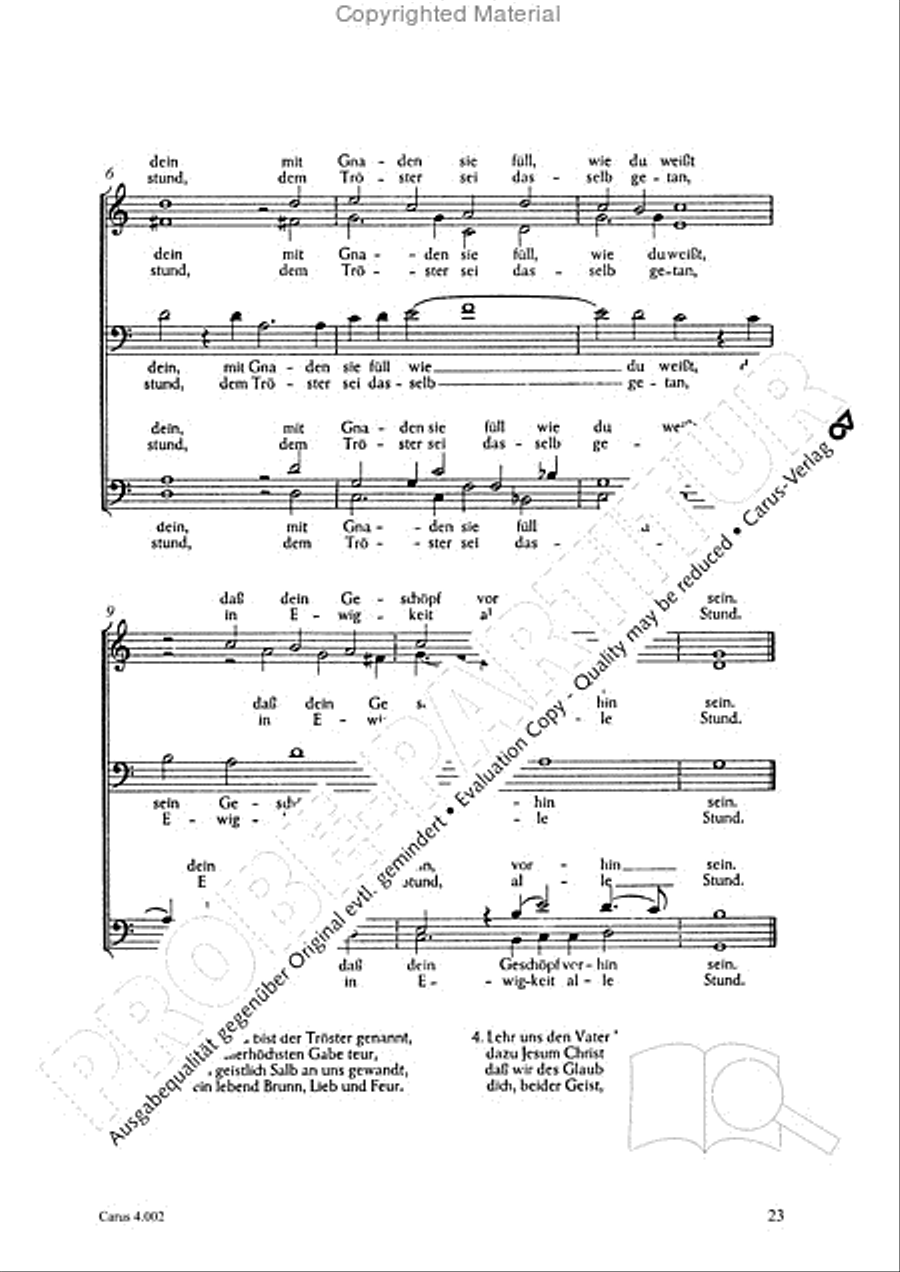 Eccard: 29 Choralbearbeitungen Collection / Songbook scores gallery preview page 24